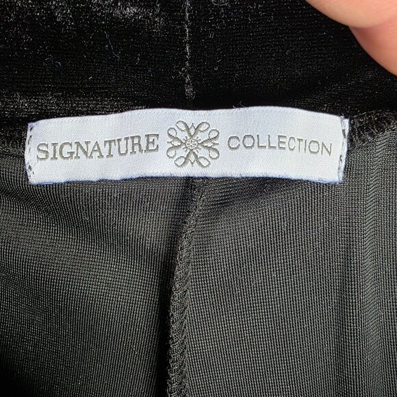 Womens Signature Collection Black Velvet Pull-On Pants Polyester Size 1X 18W-20W - Picture 2 of 10